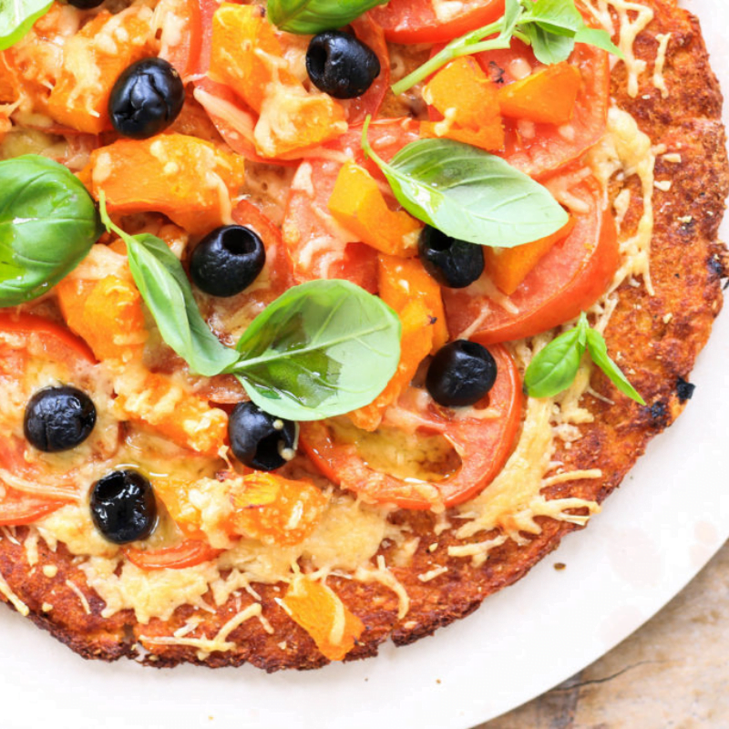 Pizza vegetariana de ahuyama